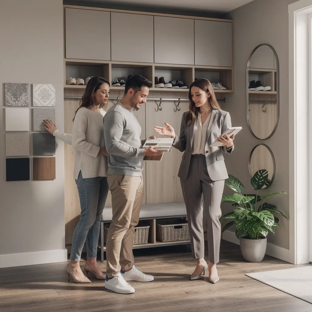 A beautifully renovated living room featuring modern furniture and vibrant decor.