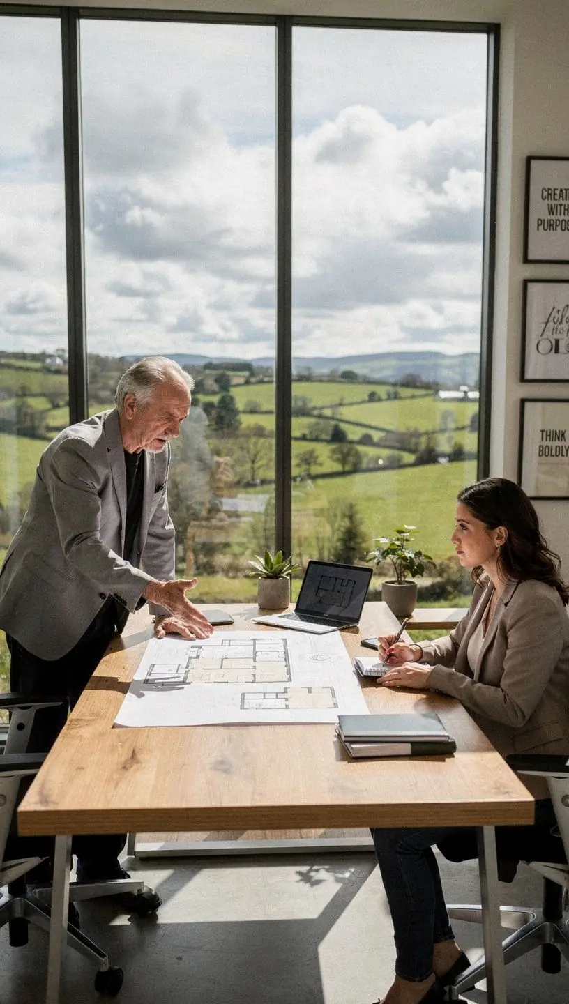 A spacious kitchen with sleek cabinetry and a stylish island showcasing contemporary design.